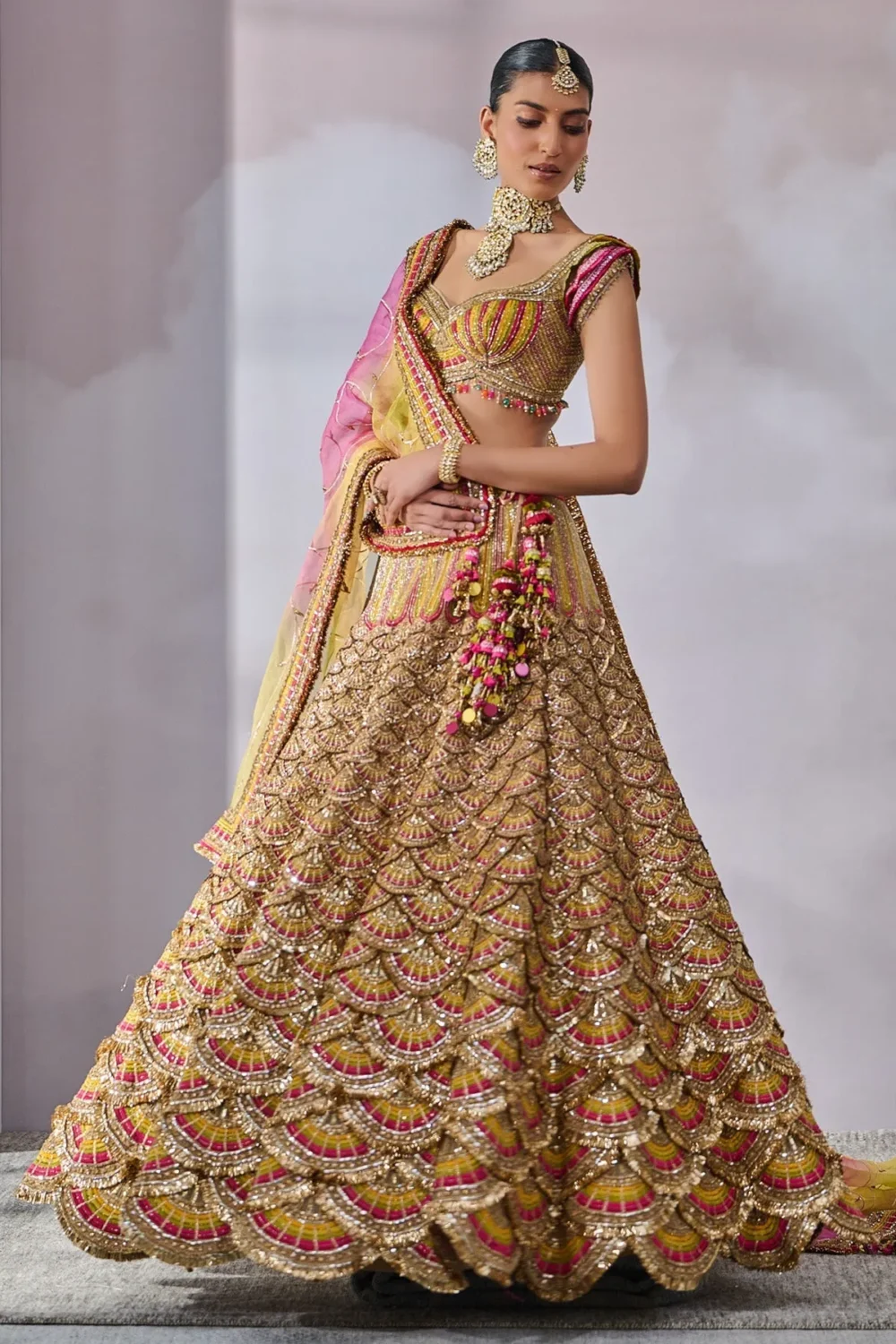 Phulkari Traditional Handcrafted Lehenga for Weddings